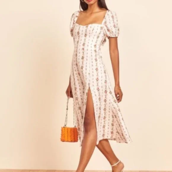 boden alberta linen dress Ava Linen Blend Midi Dress-Multi Embroidery main image 1